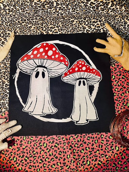 Mushroom ghosts back patch.