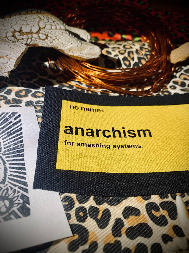 No Name, No Frills anarchism patch