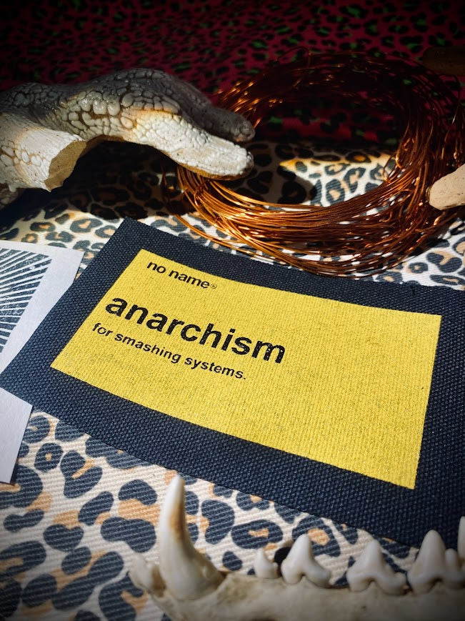 No Name, No Frills anarchism patch