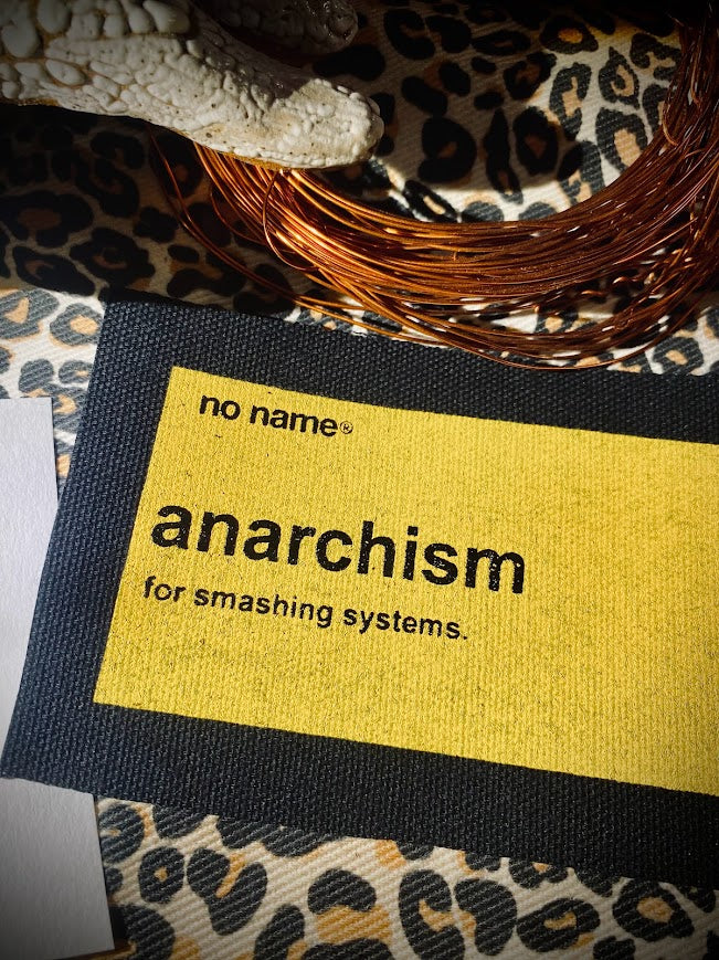 No Name, No Frills anarchism patch