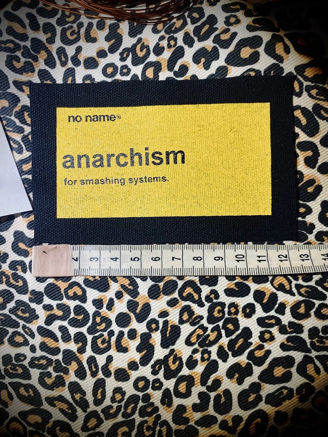 No Name, No Frills anarchism patch