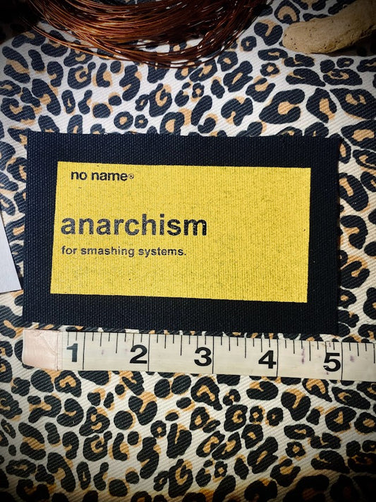 No Name, No Frills anarchism patch