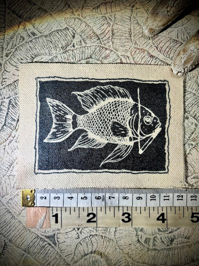 Fish smoking a cigarette patch