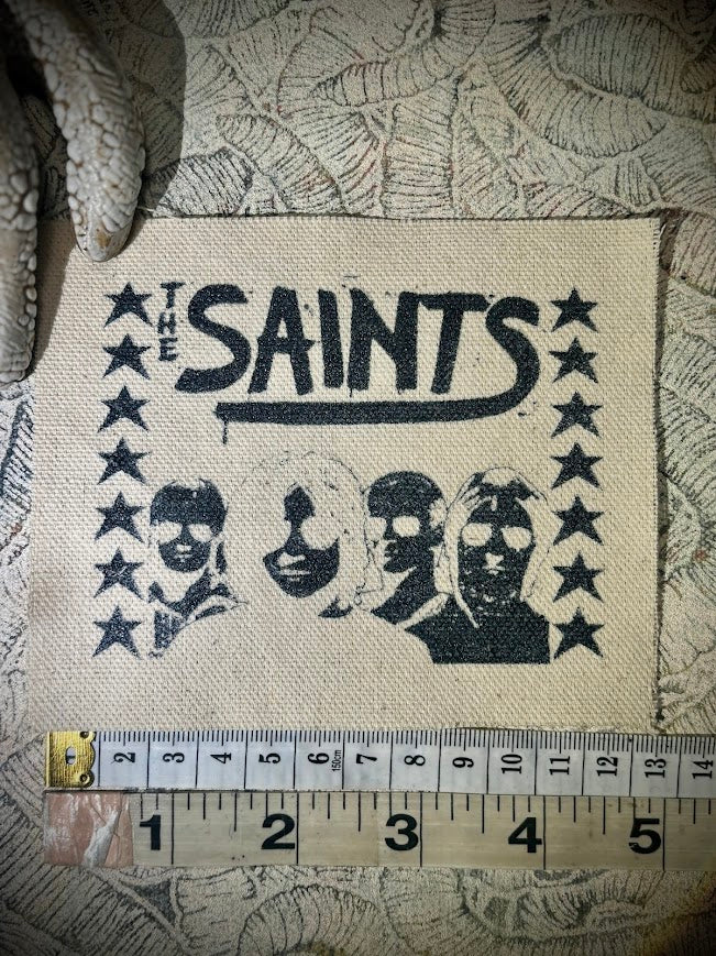 The Saints sew on patch