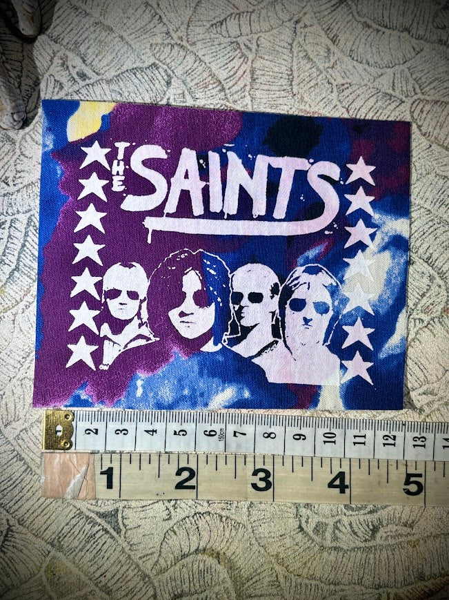 The Saints sew on patch
