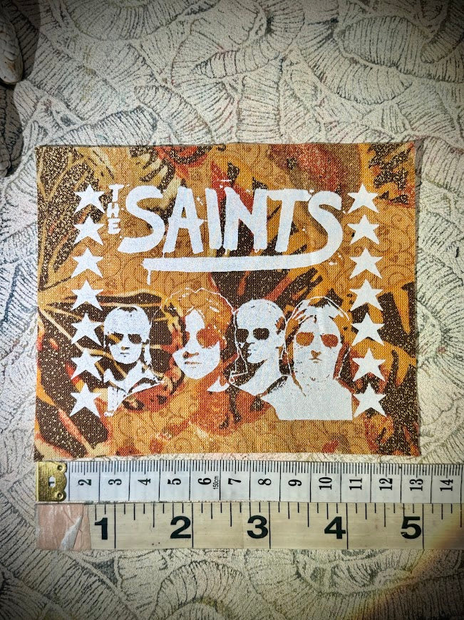 The Saints sew on patch