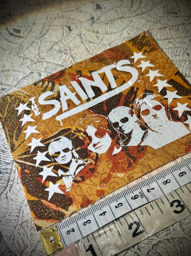 The Saints sew on patch