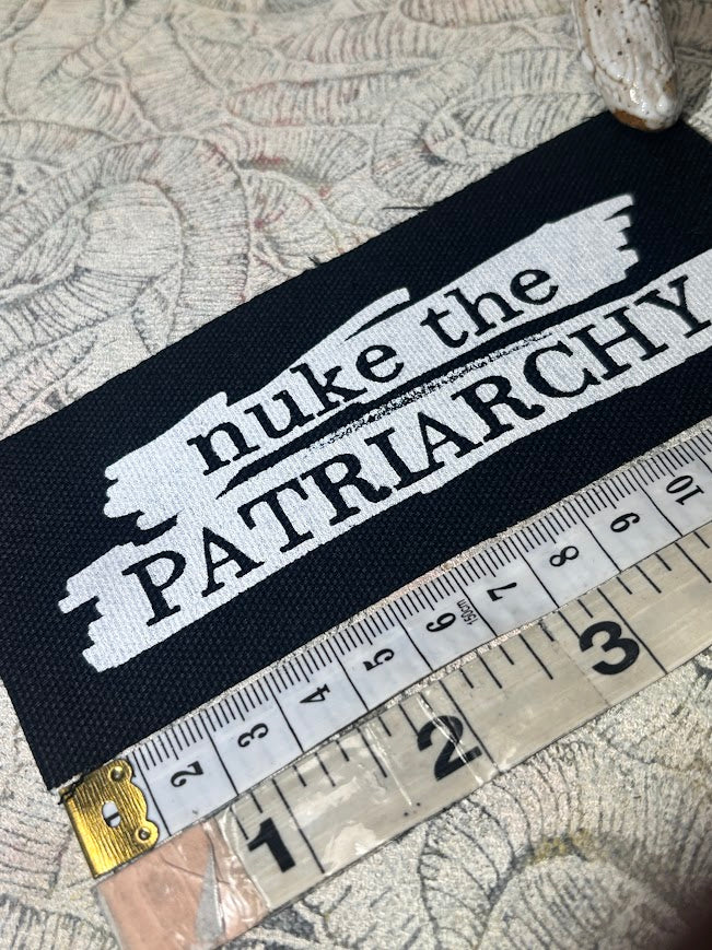 Nuke The Patriarchy sew on patch