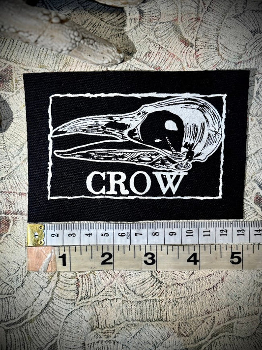 Crow Skull sew on patch