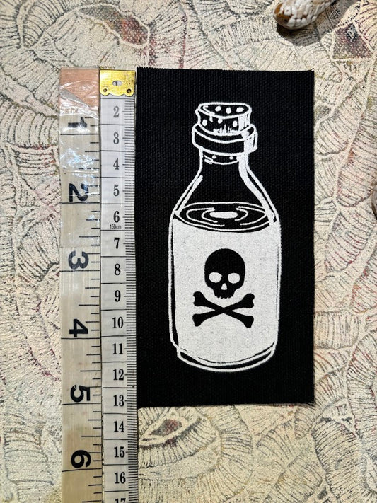 Little bottle of poison sew on patch