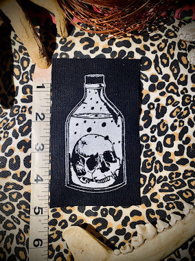 Skull in a Bottle sew on patch