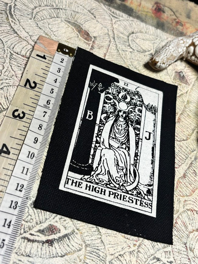 High Priestess tarot card patch.