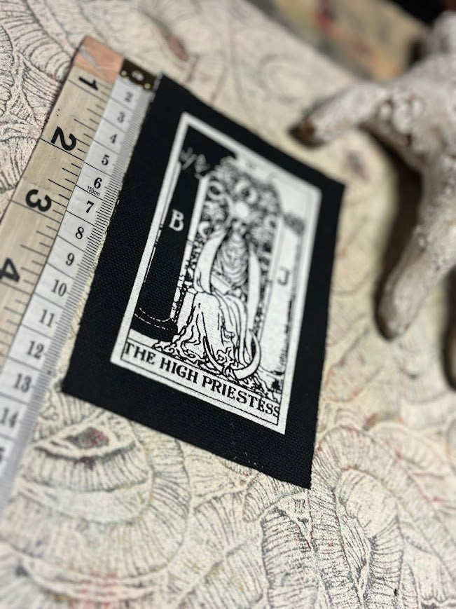 High Priestess tarot card patch.