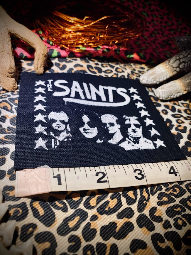 The Saints sew on patch