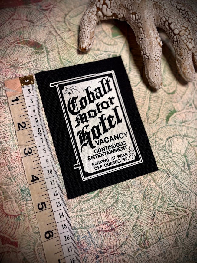 Cobalt Motor Hotel sew on patch, From East Van