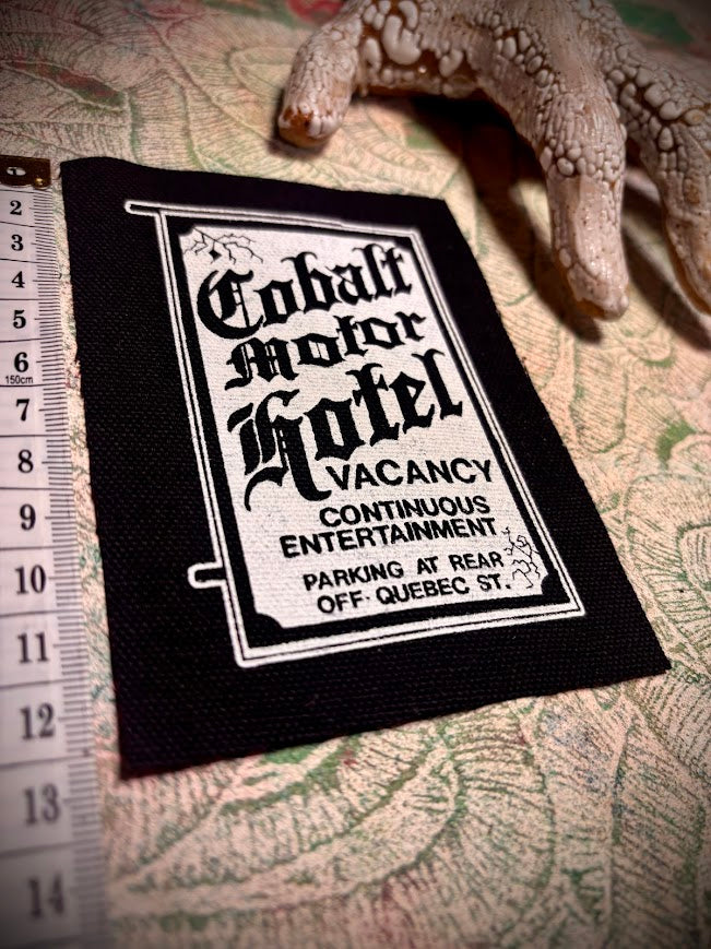 Cobalt Motor Hotel sew on patch, From East Van