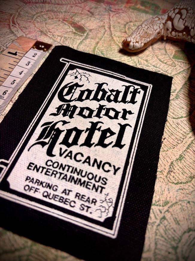 Cobalt Motor Hotel sew on patch, From East Van