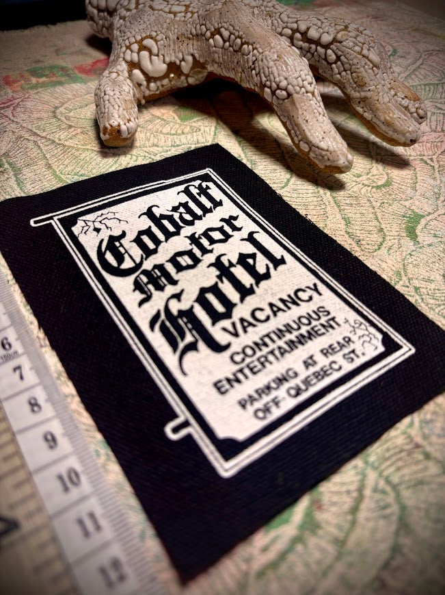 Cobalt Motor Hotel sew on patch, From East Van