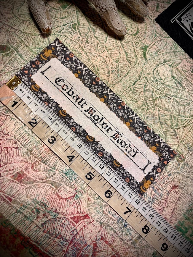 Cobalt Motor Hotel sew on patch, From East Van