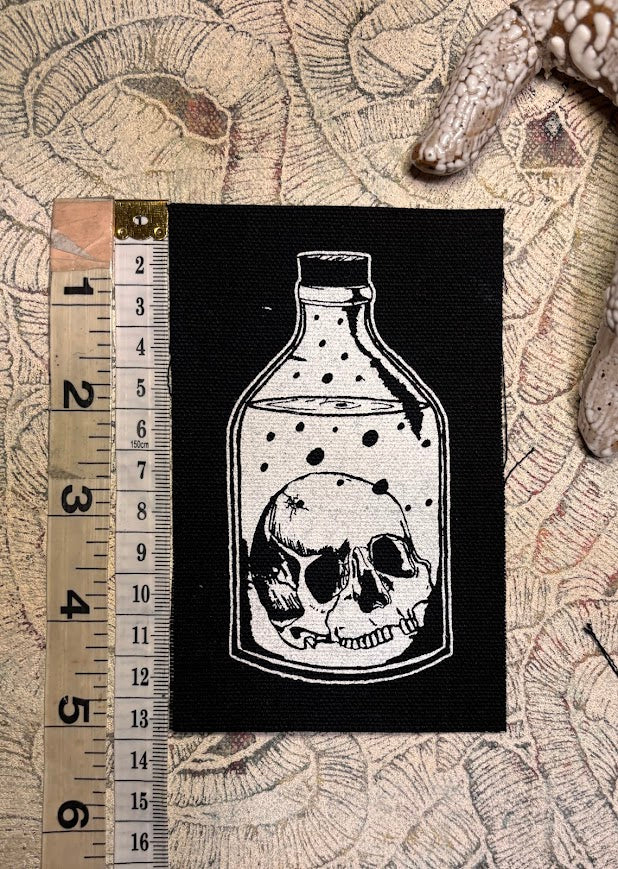 Skull in a Bottle sew on patch