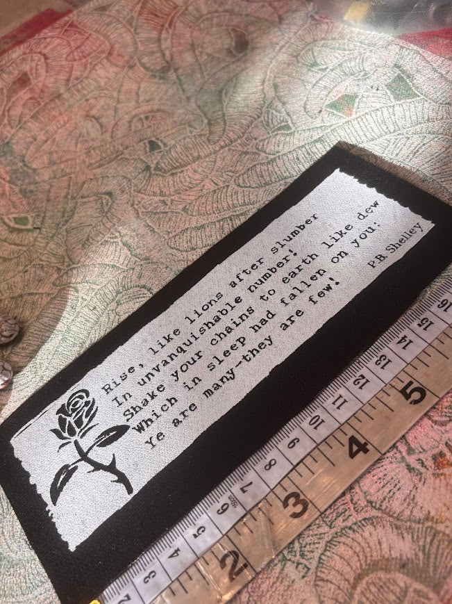 The Masque of Anarchy poem patch.