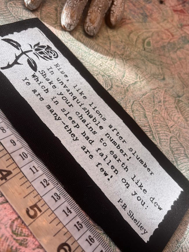 The Masque of Anarchy poem patch.