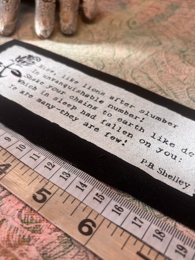 The Masque of Anarchy poem patch.