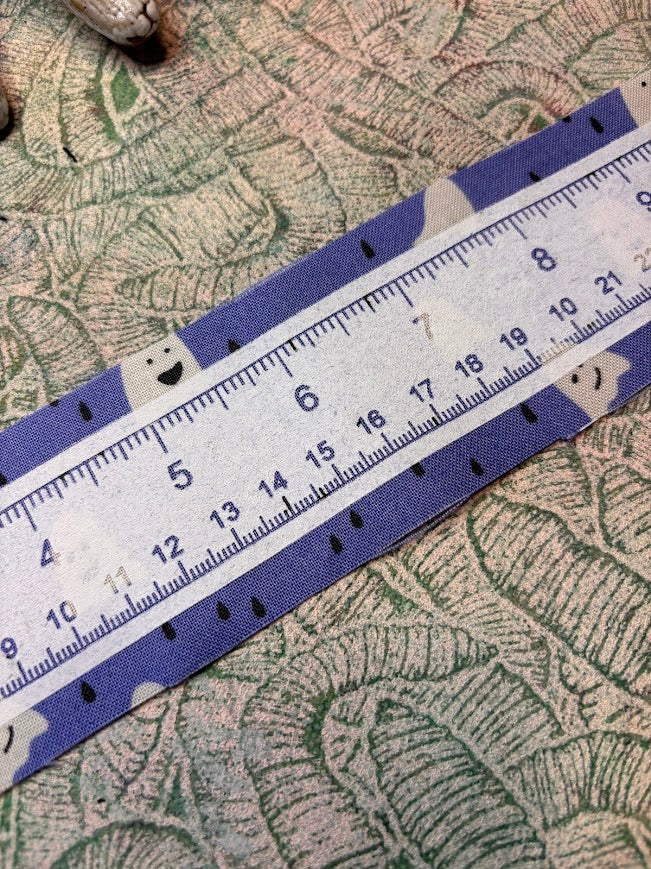 Accurate ruler sew on patch