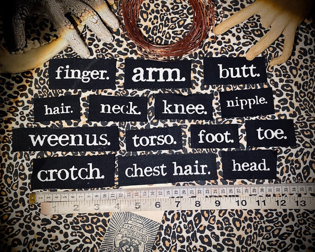 Body part label patches!