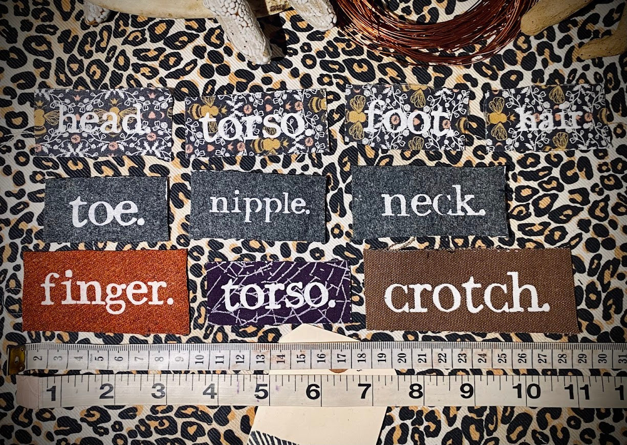 Body part label patches!