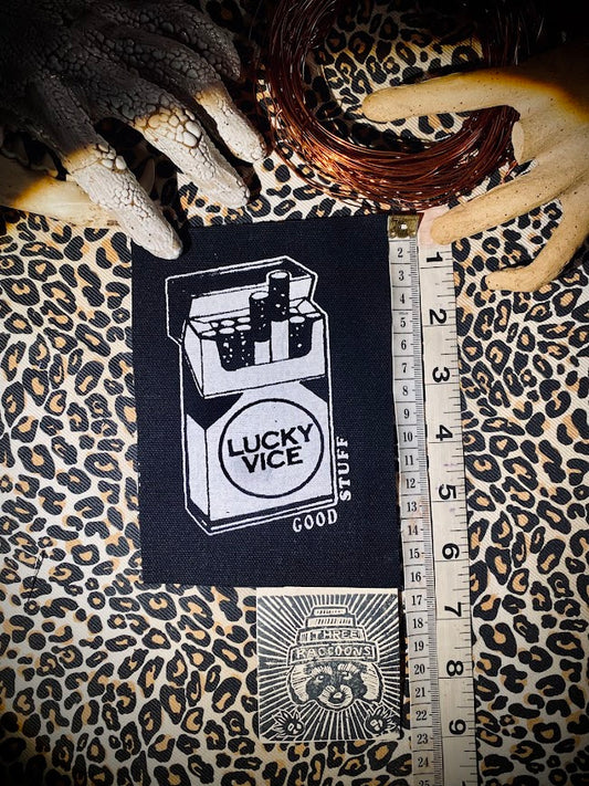 Lucky Vice cigarettes sew on patch/pocket