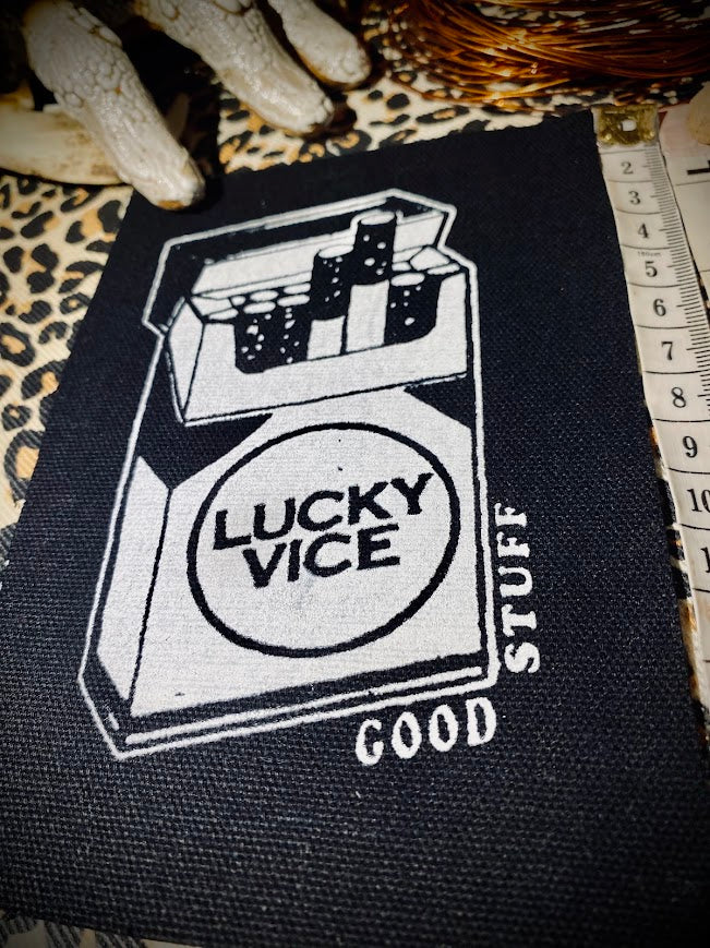 Lucky Vice cigarettes sew on patch/pocket