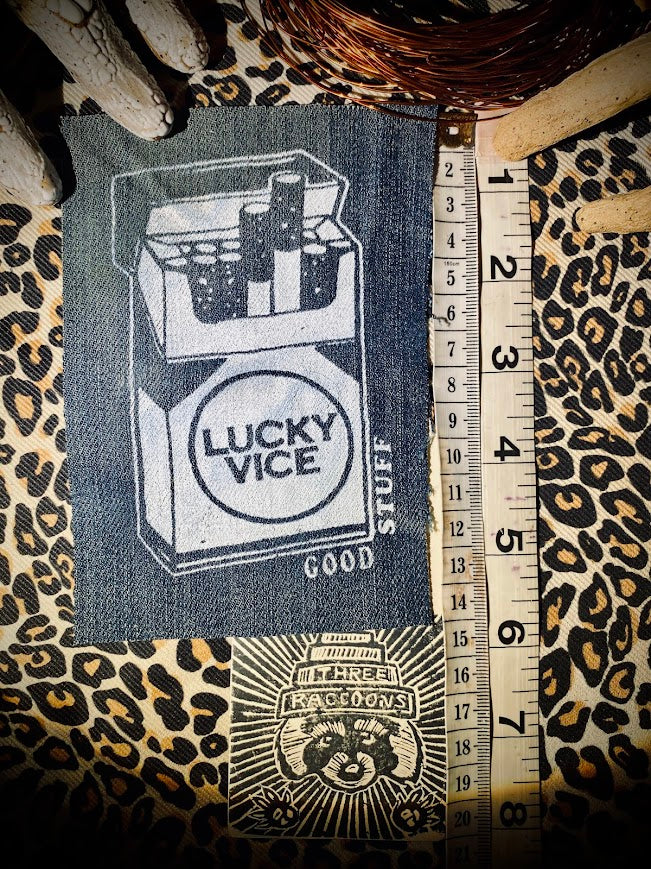 Lucky Vice cigarettes sew on patch/pocket