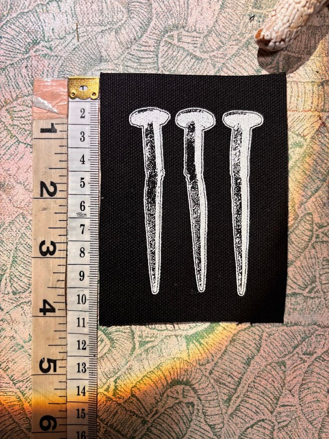 Three Coffin nails sew on patch