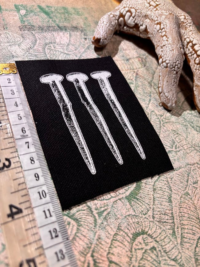Three Coffin nails sew on patch