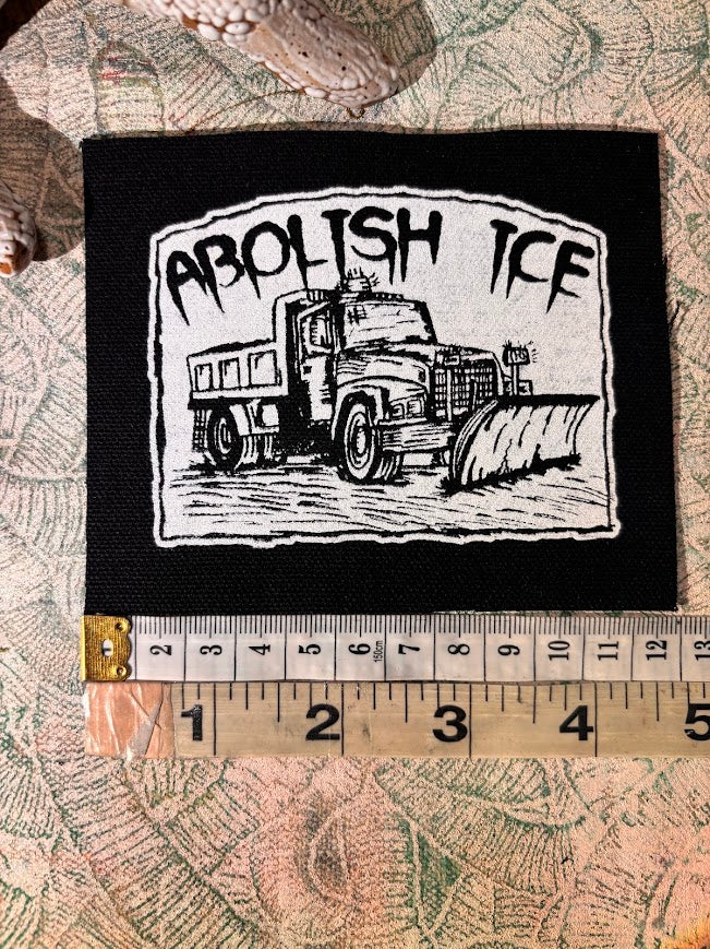 Snowplow that can Abolish ICE sew on patch