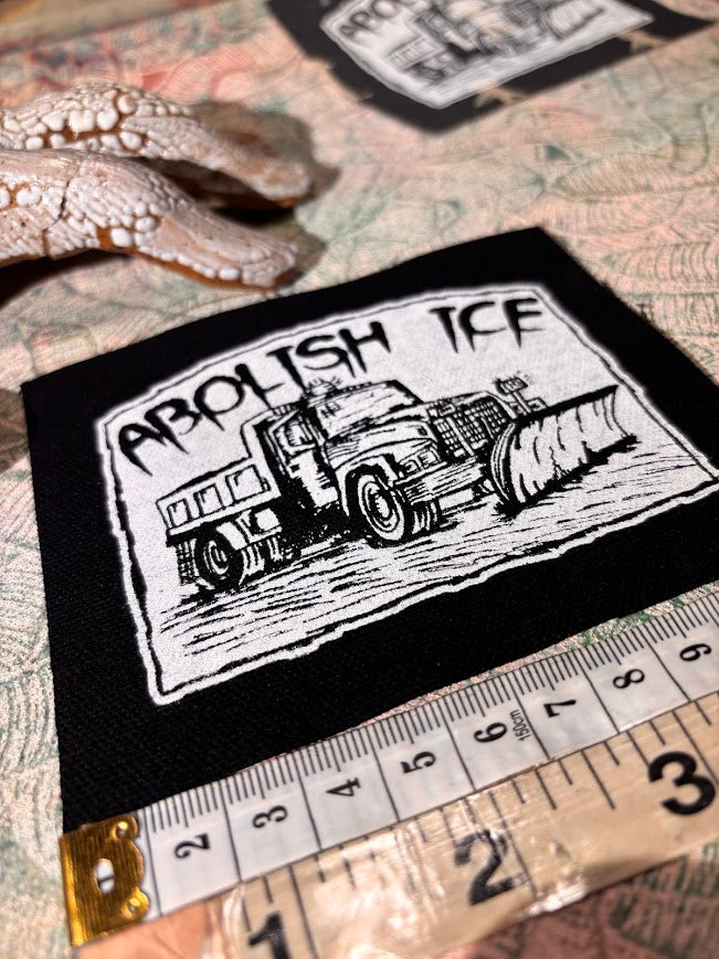 Snowplow that can Abolish ICE sew on patch