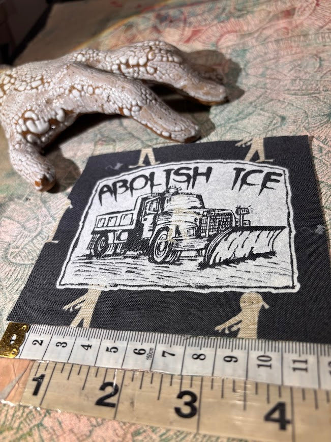 Snowplow that can Abolish ICE sew on patch