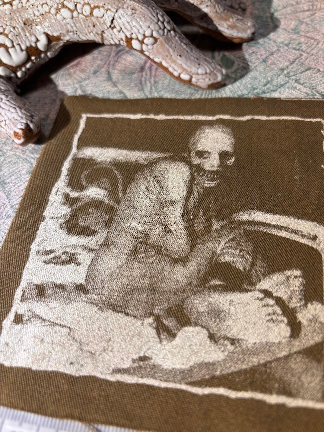 Russian Sleep Study monster, creepy sew on patch