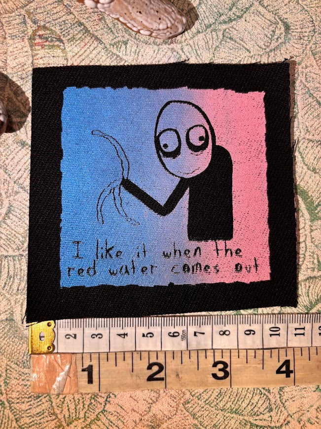 Salad Fingers sew on patch. I like it when the red water comes out