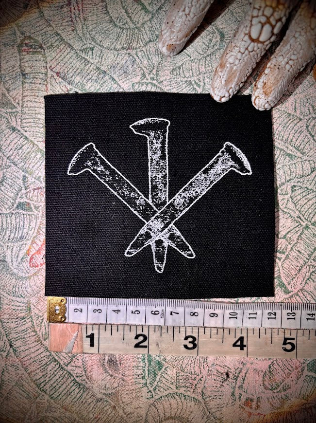three rail spikes sew on patch