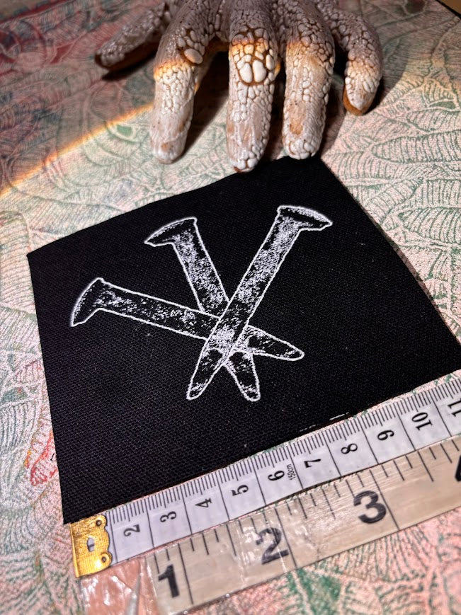 three rail spikes sew on patch