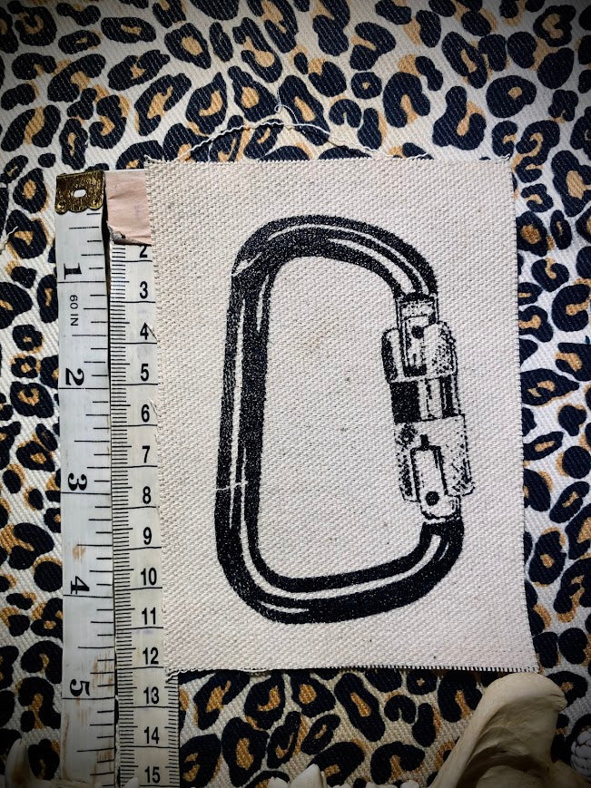 Carabiner sew on patch