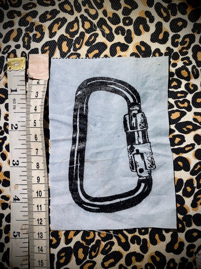 Carabiner sew on patch