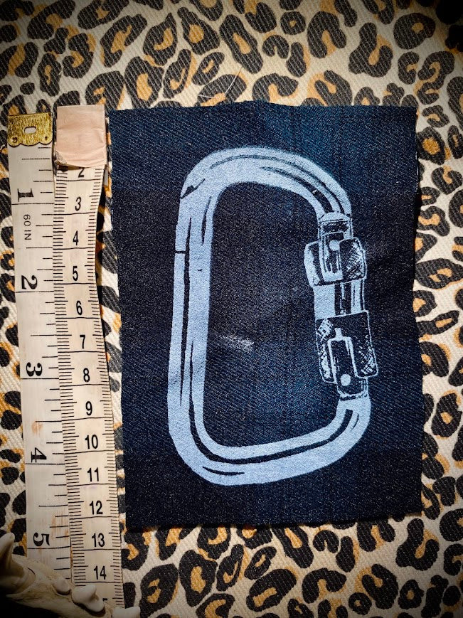 Carabiner sew on patch