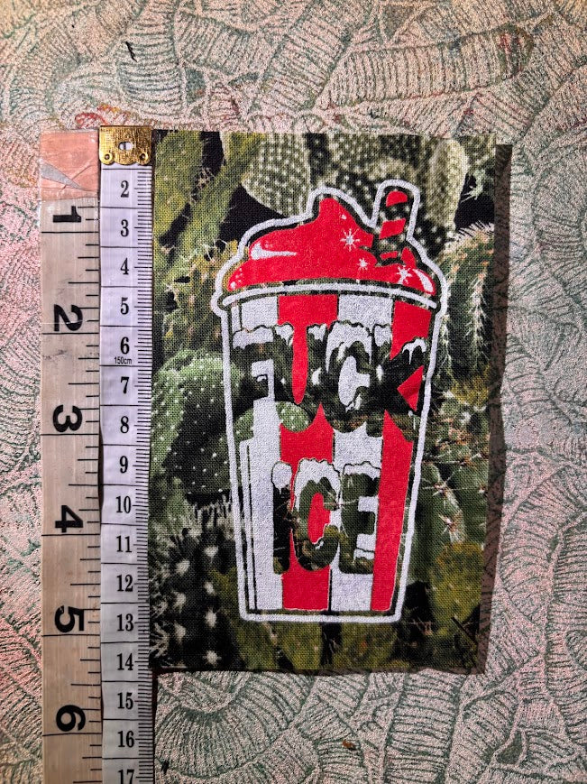 Fuck ICE slushie sew on patch
