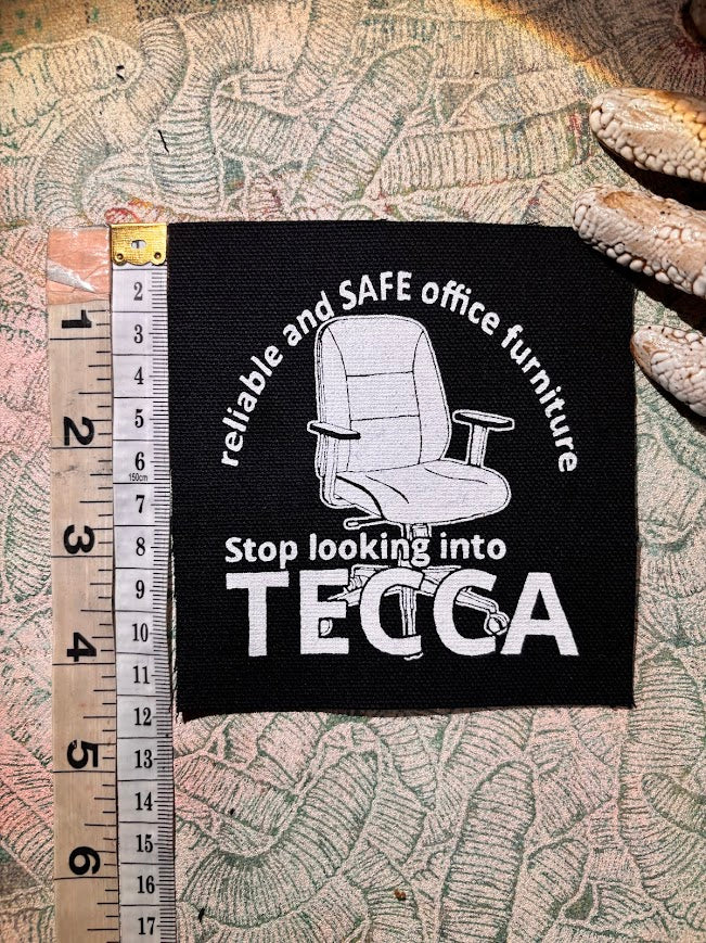 Tecca chairs sew on punk patch