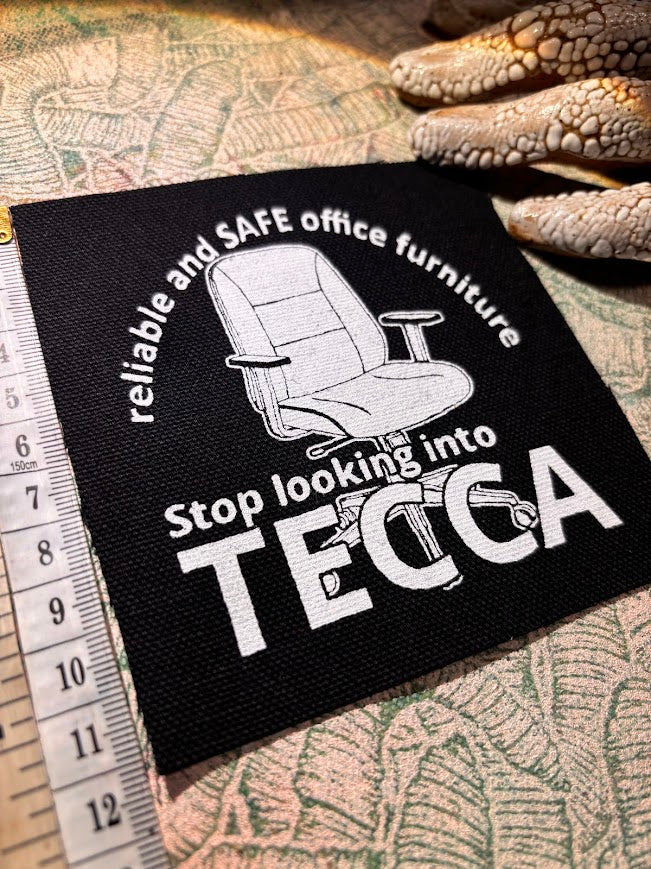 Tecca chairs sew on punk patch