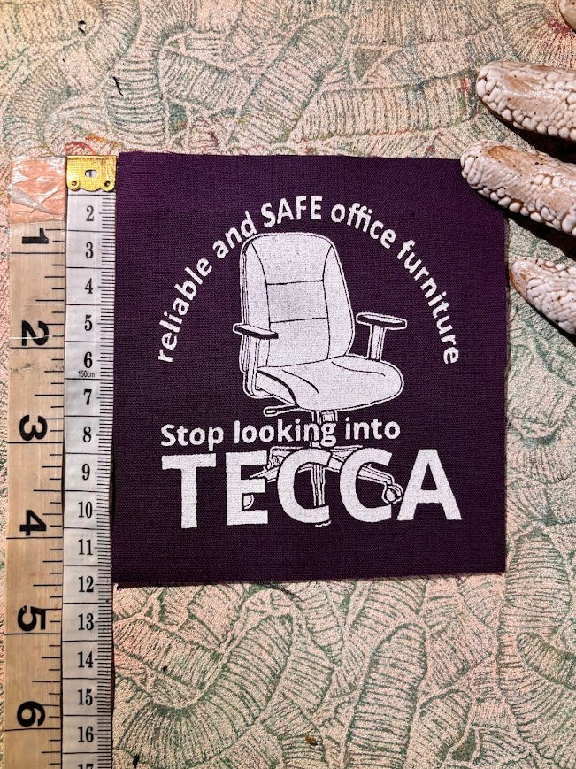 Tecca chairs sew on punk patch