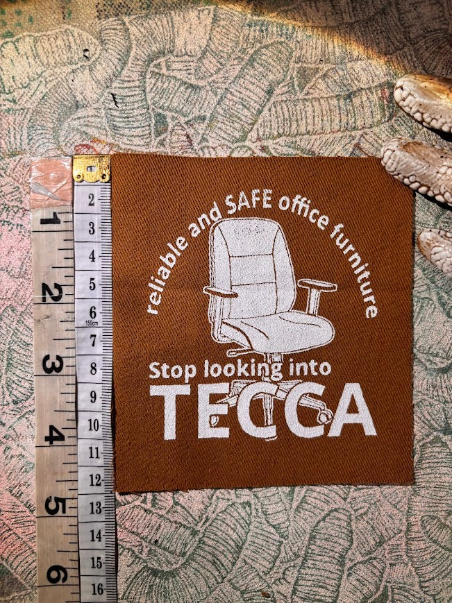 Tecca chairs sew on punk patch